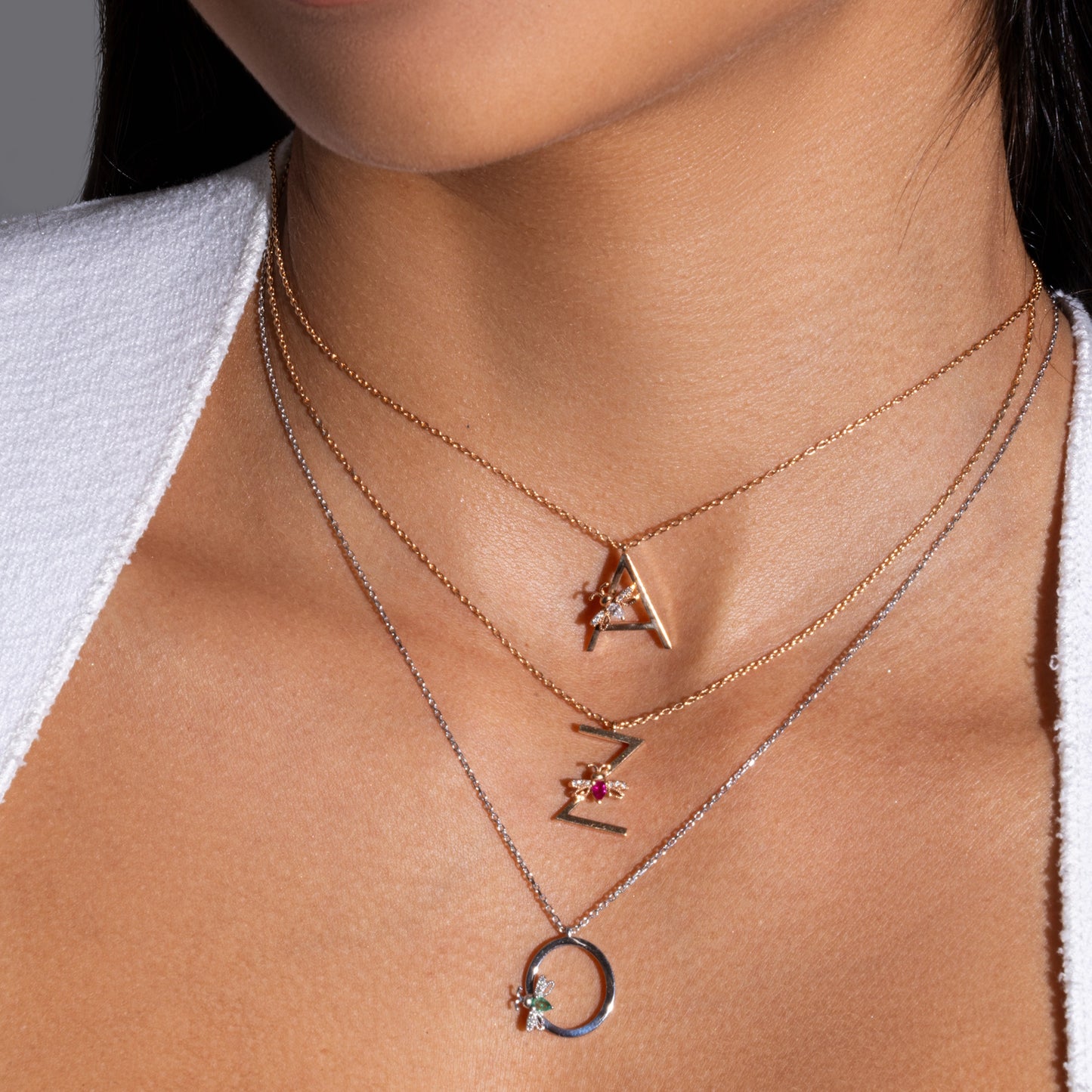 Bumblebee Letter Necklace