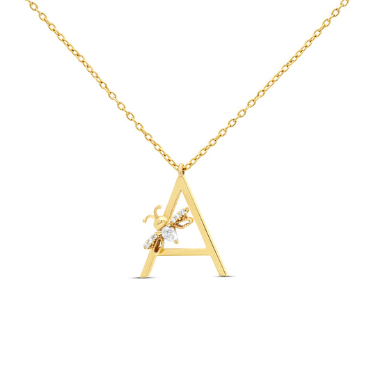 Bumblebee Letter Necklace