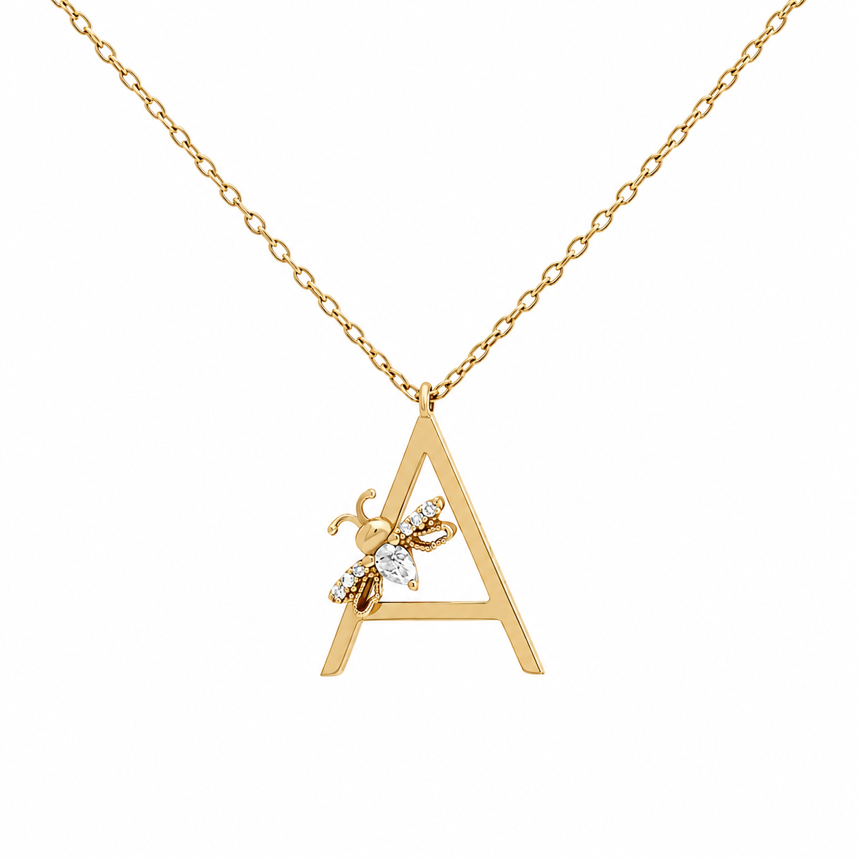 Bumblebee Letter Necklace