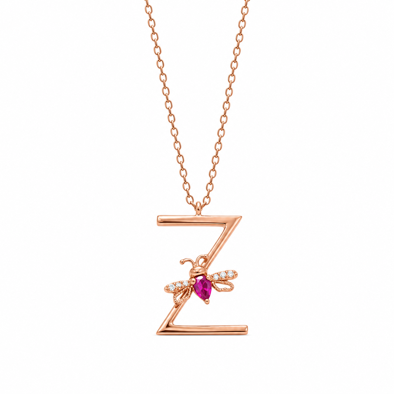 Bumblebee Letter Necklace