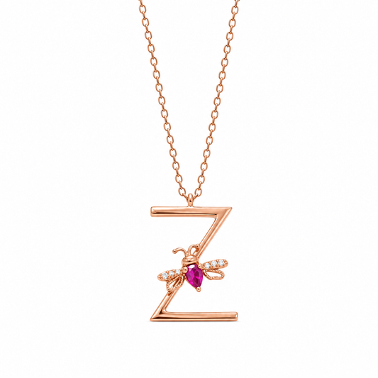Bumblebee Letter Necklace